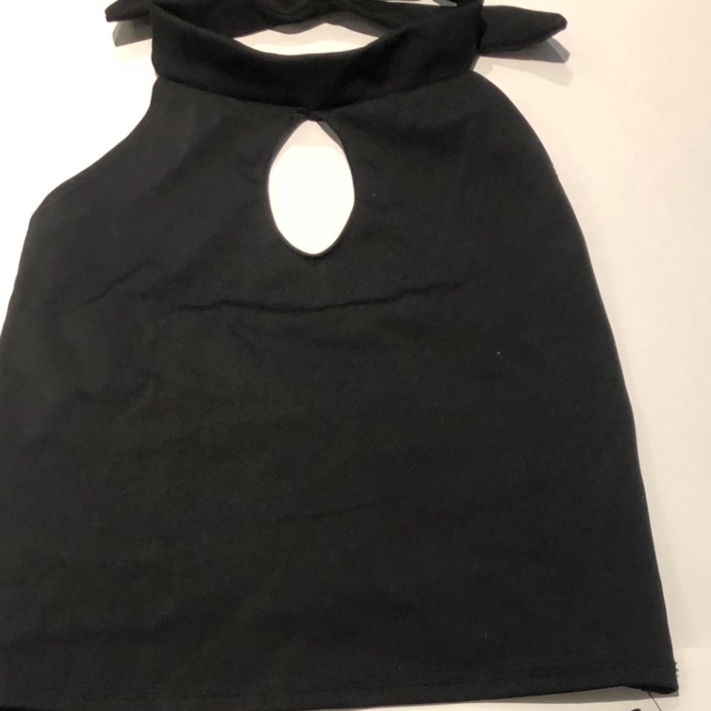 black 2 piece skort and halter top
